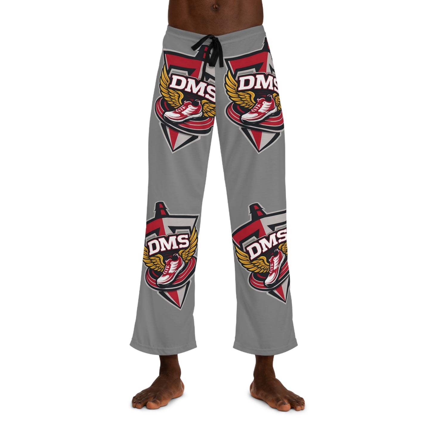 DMS Winged Sneaker Pajama Pants — Grey All-Over Print Lounge Pants