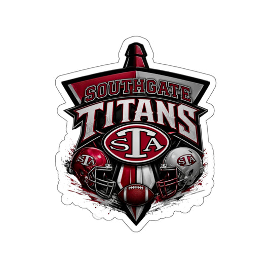 Southgate Titans Die-Cut Sticker — School Football Logo Sticker