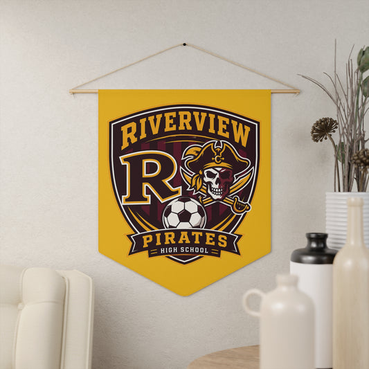 Riverview Pirates Soccer Pennant Banner – High School Spirit Wall Flag
