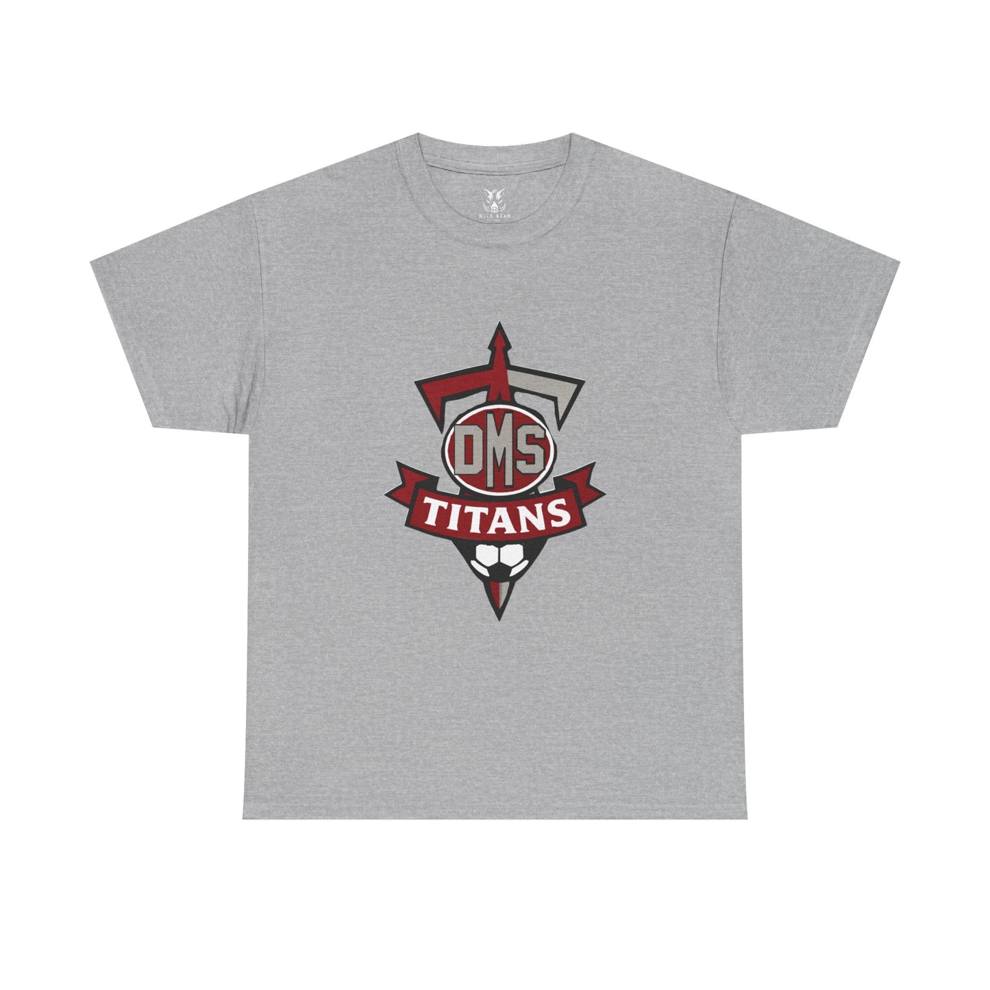 Titans Soccer Team Tee — DMS Logo Black Cotton T-Shirt