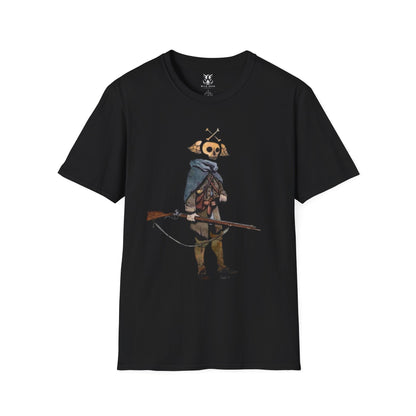 Skull Archer T-Shirt — Memento Mori - Longhunter 1776 Watercolor Variant
