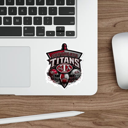 Southgate Titans Die-Cut Sticker — School Football Logo Sticker