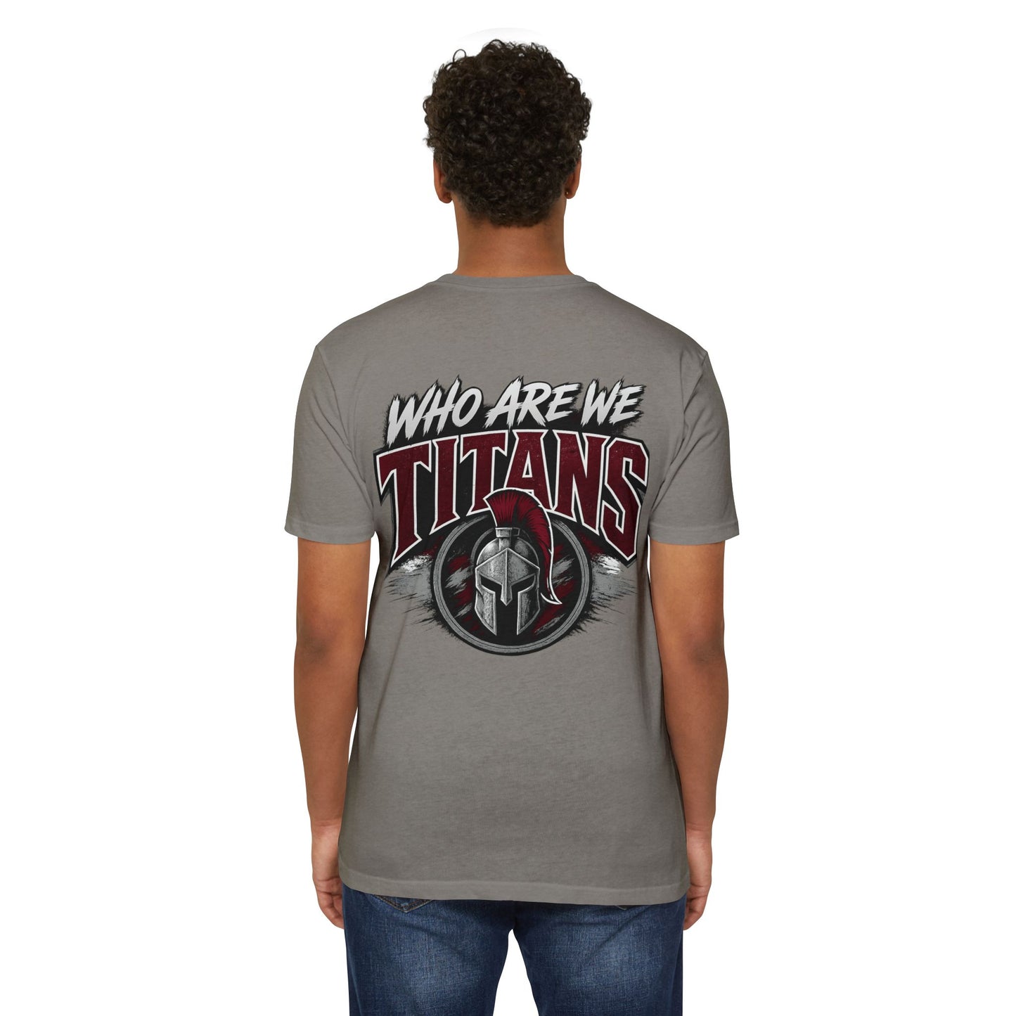 Who Are We Titans T-Shirt — Spartan Helmet School Spirit Tee