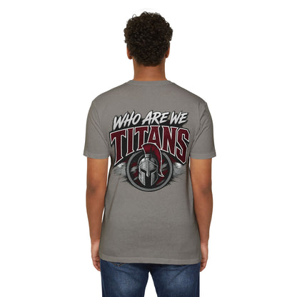 Who Are We Titans T-Shirt — Spartan Helmet School Spirit Tee