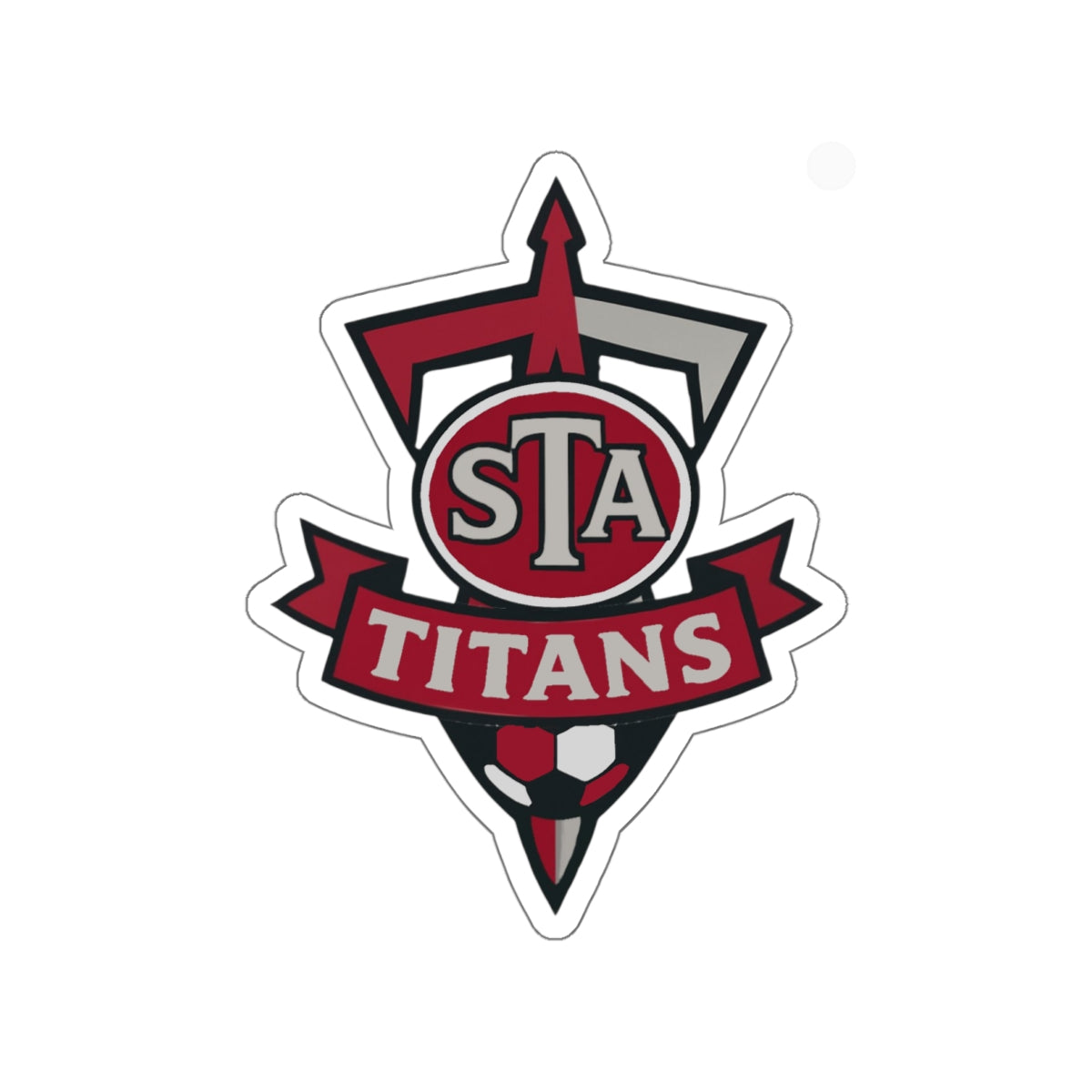 Titans Soccer Logo Die-Cut Sticker — STA School Spirit Decal