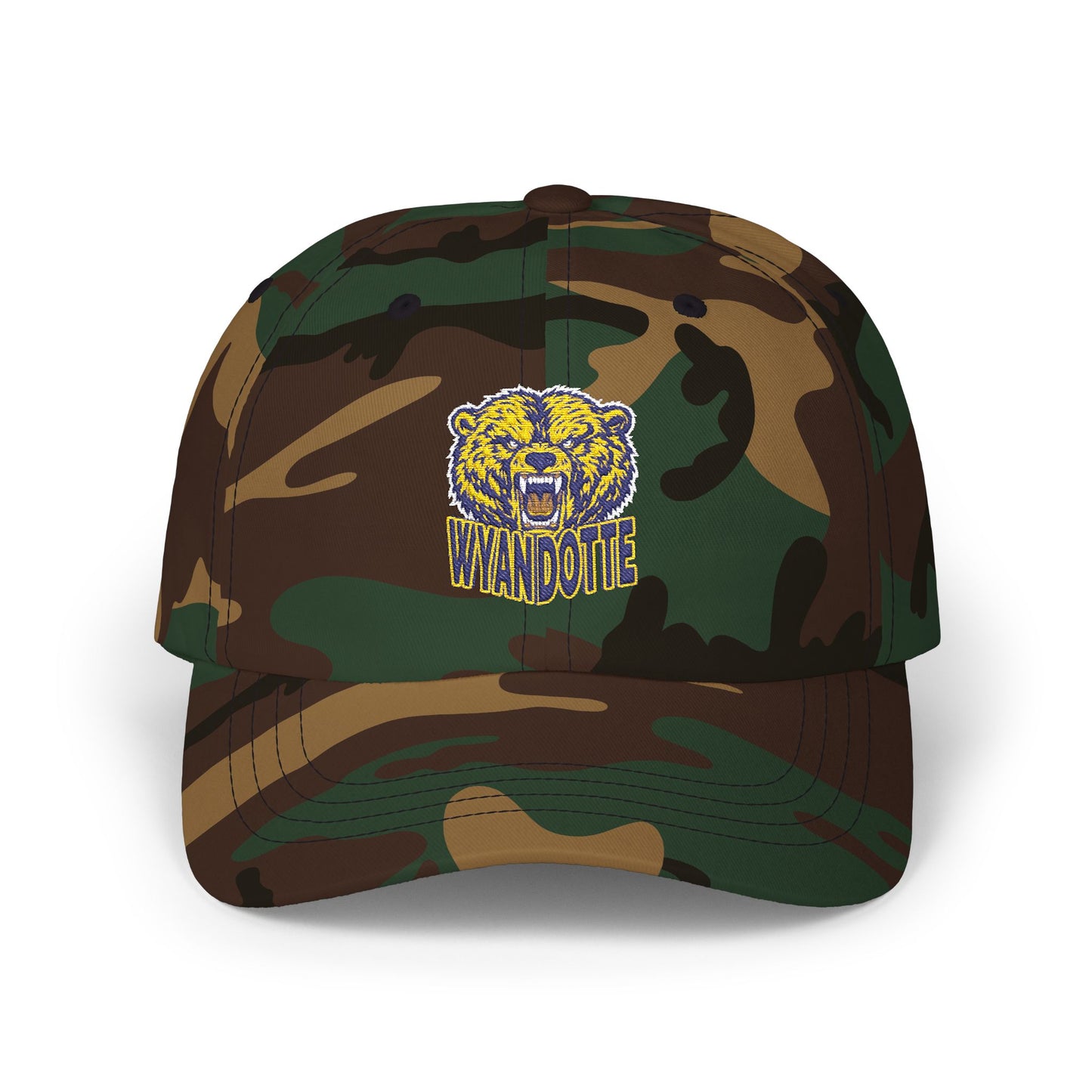 Vintage Roaring Bear Dad Cap — 'WYANDOTTE' Embroidered Baseball Hat