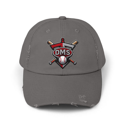 Baseball Emblem Distressed Cap — DMS Logo Dad Hat