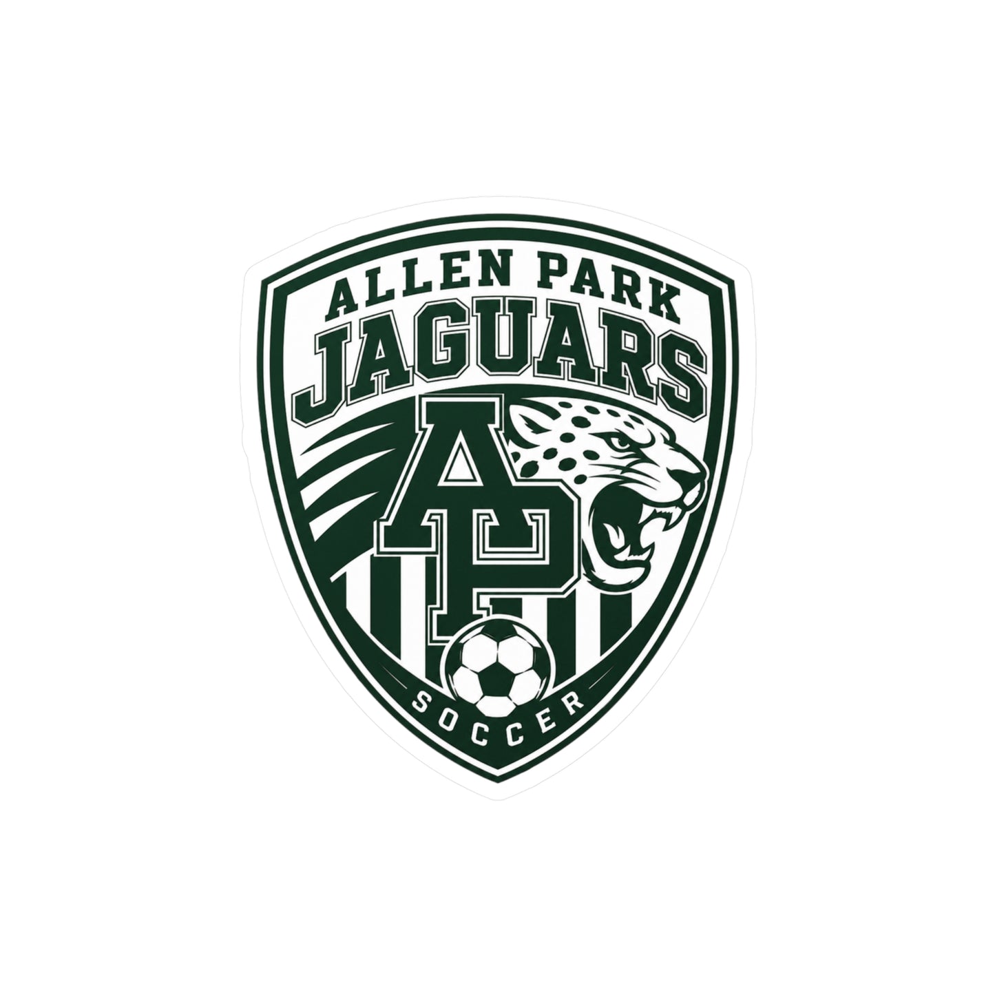 Allen Park Jaguars Soccer Vinyl Sticker — Kiss-Cut Decal
