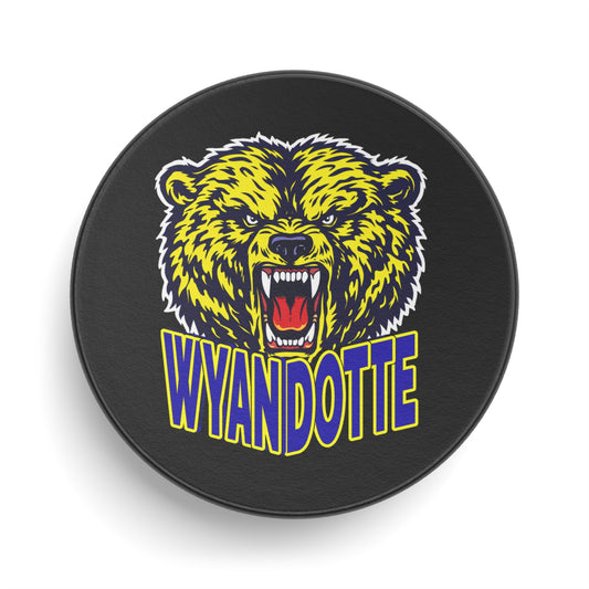 Wyandotte Bear Hockey Puck — Team Logo Replica Puck