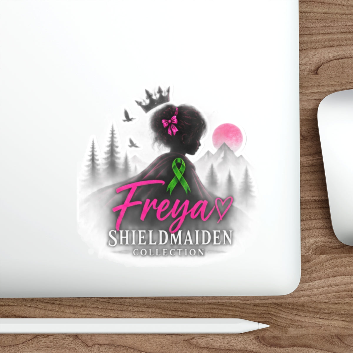 Die-Cut Awareness Sticker — "The Freya Shieldmaiden Collection" Cerebral Palsy & NICU Honor