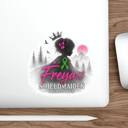Die-Cut Awareness Sticker — "The Freya Shieldmaiden Collection" Cerebral Palsy & NICU Honor