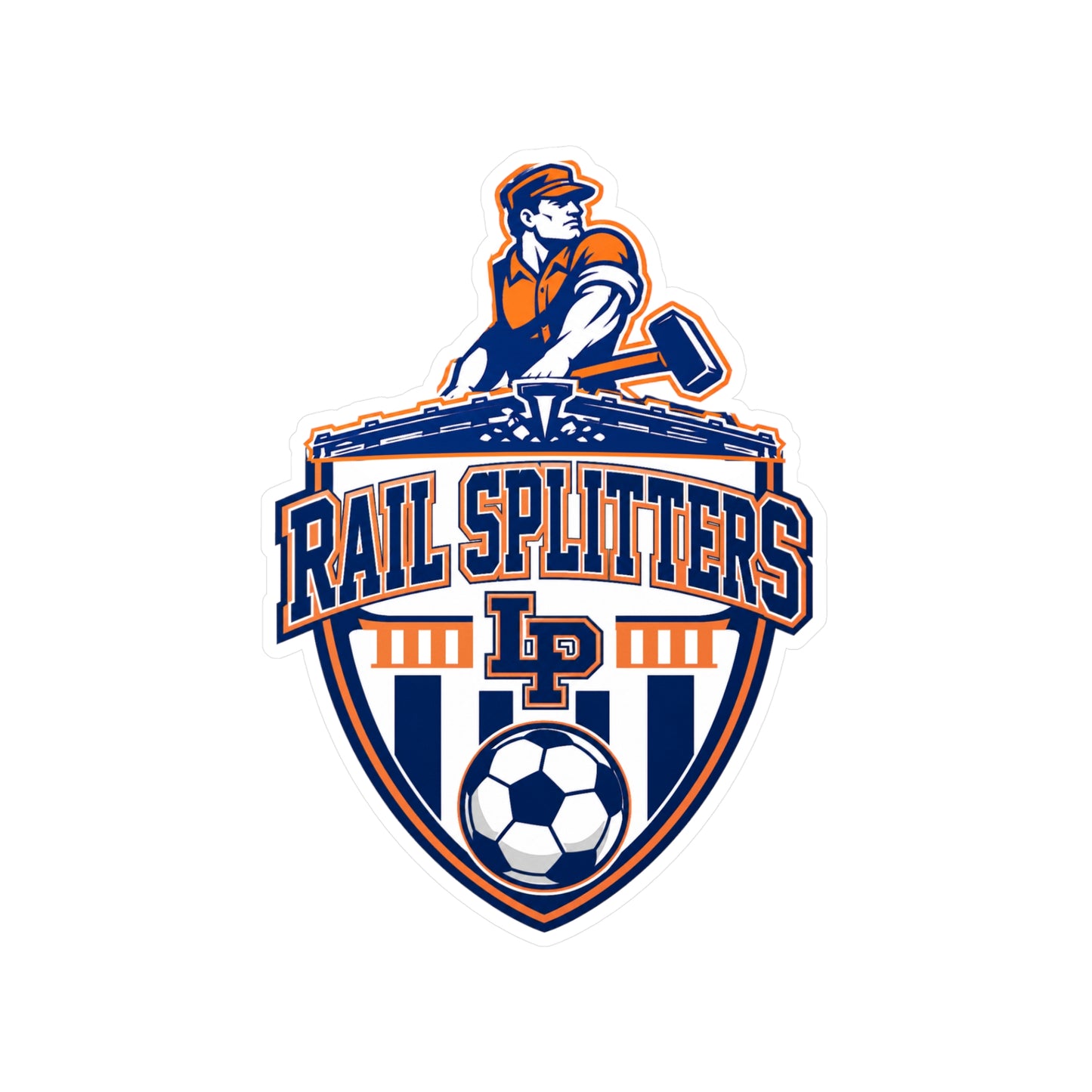 Rail Splitters Soccer Logo Kiss-Cut Vinyl Sticker