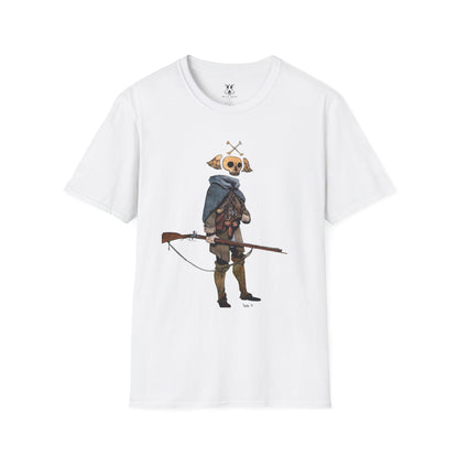 Skull Archer T-Shirt — Memento Mori - Longhunter 1776 Watercolor Variant