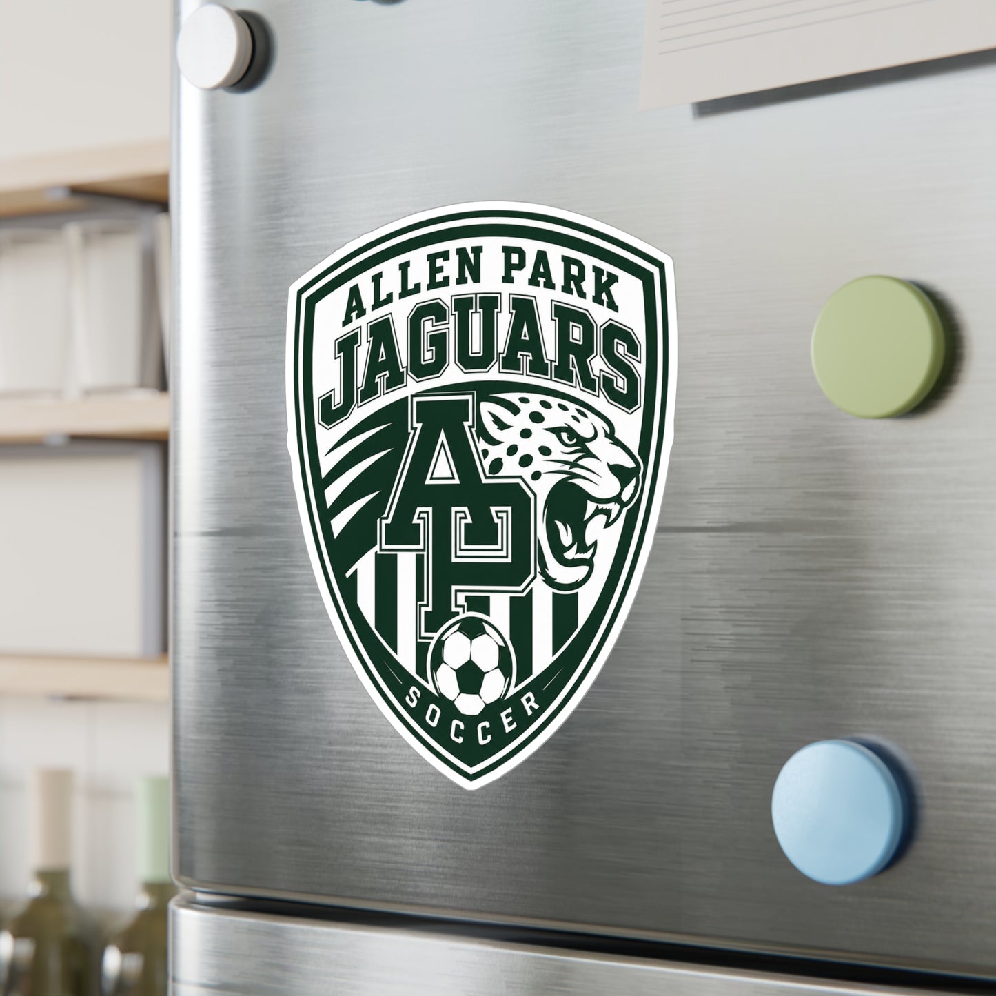 Allen Park Jaguars Soccer Vinyl Sticker — Kiss-Cut Decal