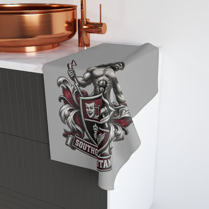 Southgate Titans Hand Towel — Vintage Shield & Trident Sports Team Crest