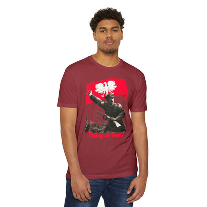 T-Shirt — Polish Resistance ‘Potęga do frontu!’ Flag Soldier Graphic