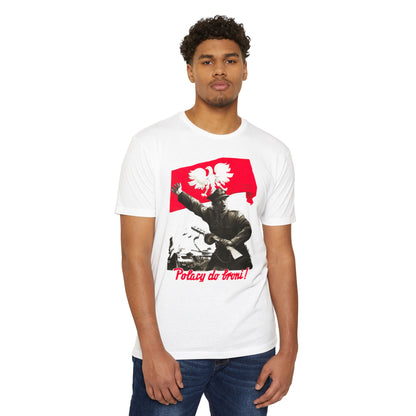 T-Shirt — Polish Resistance ‘Potęga do frontu!’ Flag Soldier Graphic
