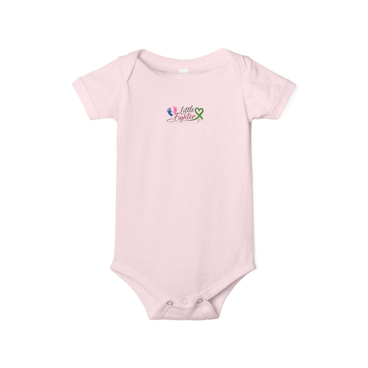 "Little Fighter" Infant Onesie – Baby Bodysuit with Awareness Ribbon