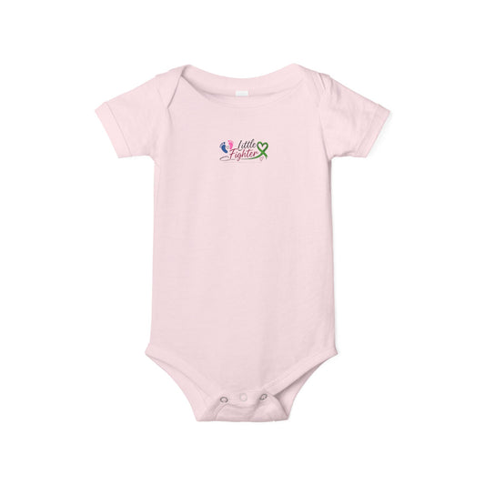 "Little Fighter" Infant Onesie – Baby Bodysuit with Awareness Ribbon