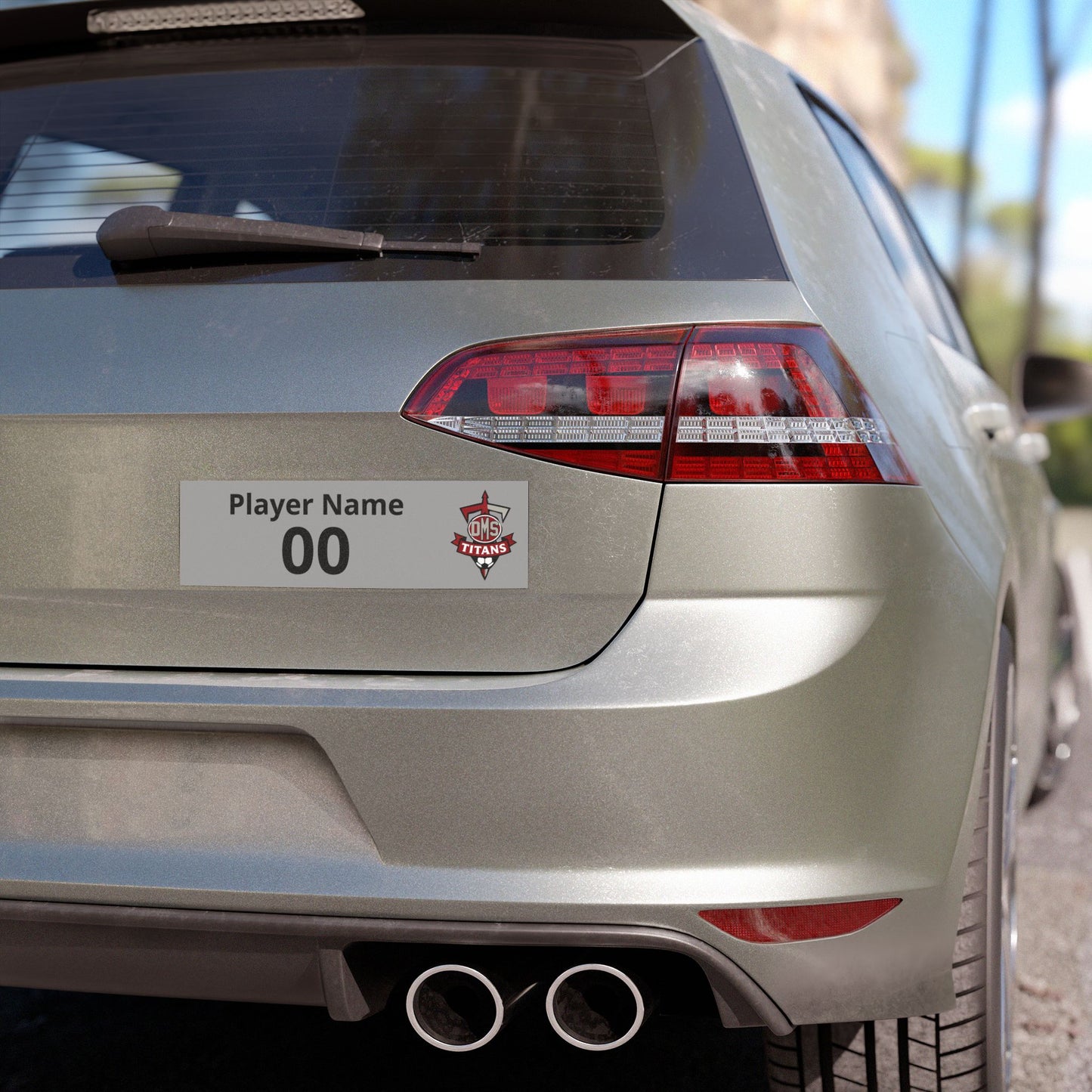 Custom DMS Titans Soccer Car Magnet — Personalized Player Name & Number