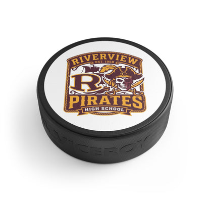 Riverview Pirates Hockey Puck – High School Team Logo Sports Souvenir