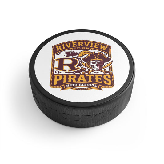 Riverview Pirates Hockey Puck – High School Team Logo Sports Souvenir