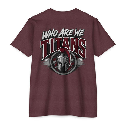 Who Are We Titans T-Shirt — Spartan Helmet School Spirit Tee