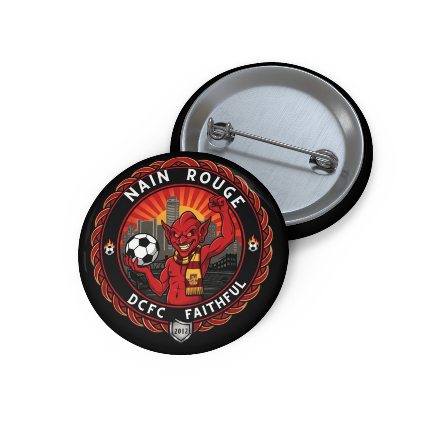 Nain Rouge Soccer Club Pin Button — DCFC Faithful Fan Badge