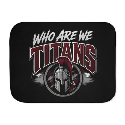 Titans 'Who Are We' Sherpa Blanket — Cozy Fan Throw with Titans Slogan