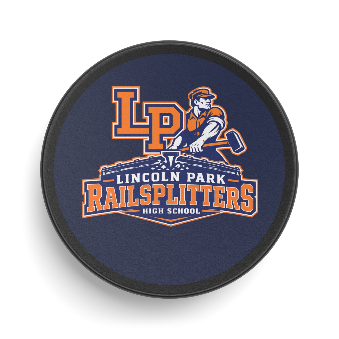 Lincoln Park Railsplitters Hockey Puck – School Logo Team Souvenir