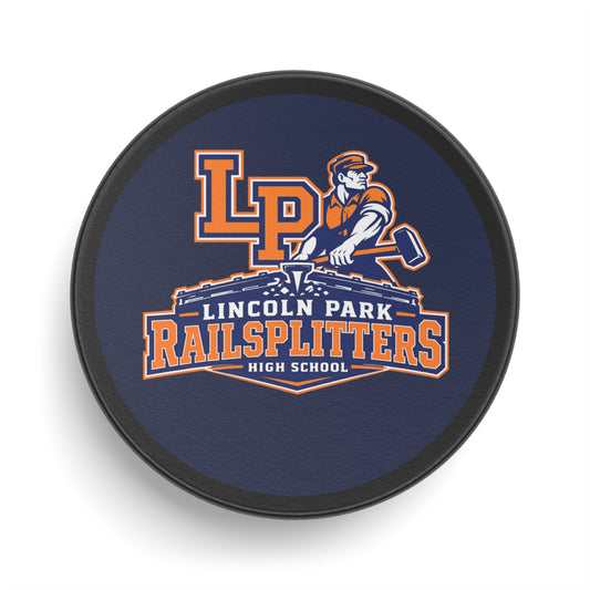 Lincoln Park Railsplitters Hockey Puck – School Logo Team Souvenir