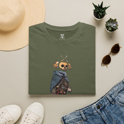 Skull Archer T-Shirt — Memento Mori - Longhunter 1776 Watercolor Variant