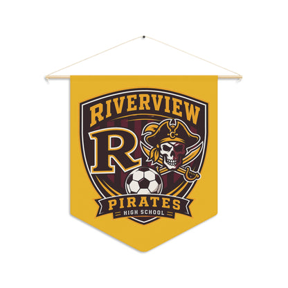 Riverview Pirates Soccer Pennant Banner – High School Spirit Wall Flag