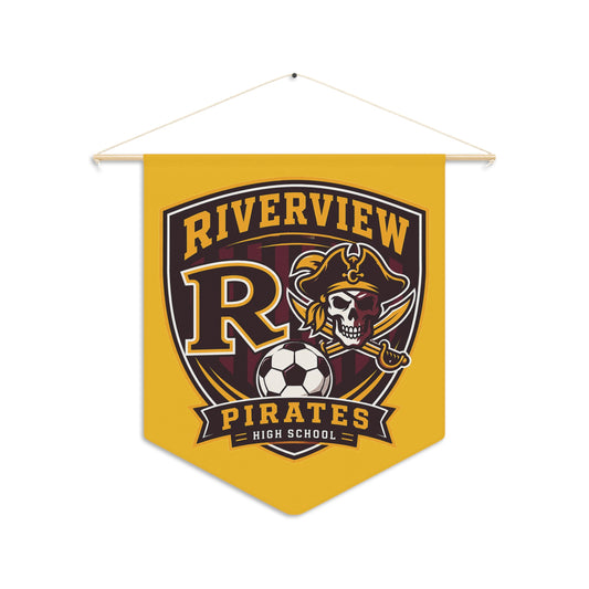 Riverview Pirates Soccer Pennant Banner – High School Spirit Wall Flag