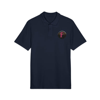 Embroidered "F" ShieldPolo Shirt — Women's Gothic Logo Pique Polo