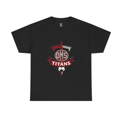 Titans Soccer Team Tee — DMS Logo Black Cotton T-Shirt
