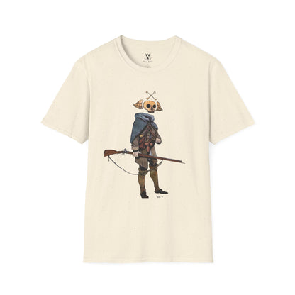 Skull Archer T-Shirt — Memento Mori - Longhunter 1776 Watercolor Variant