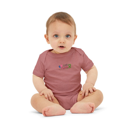 "Little Fighter" Infant Onesie – Baby Bodysuit with Awareness Ribbon