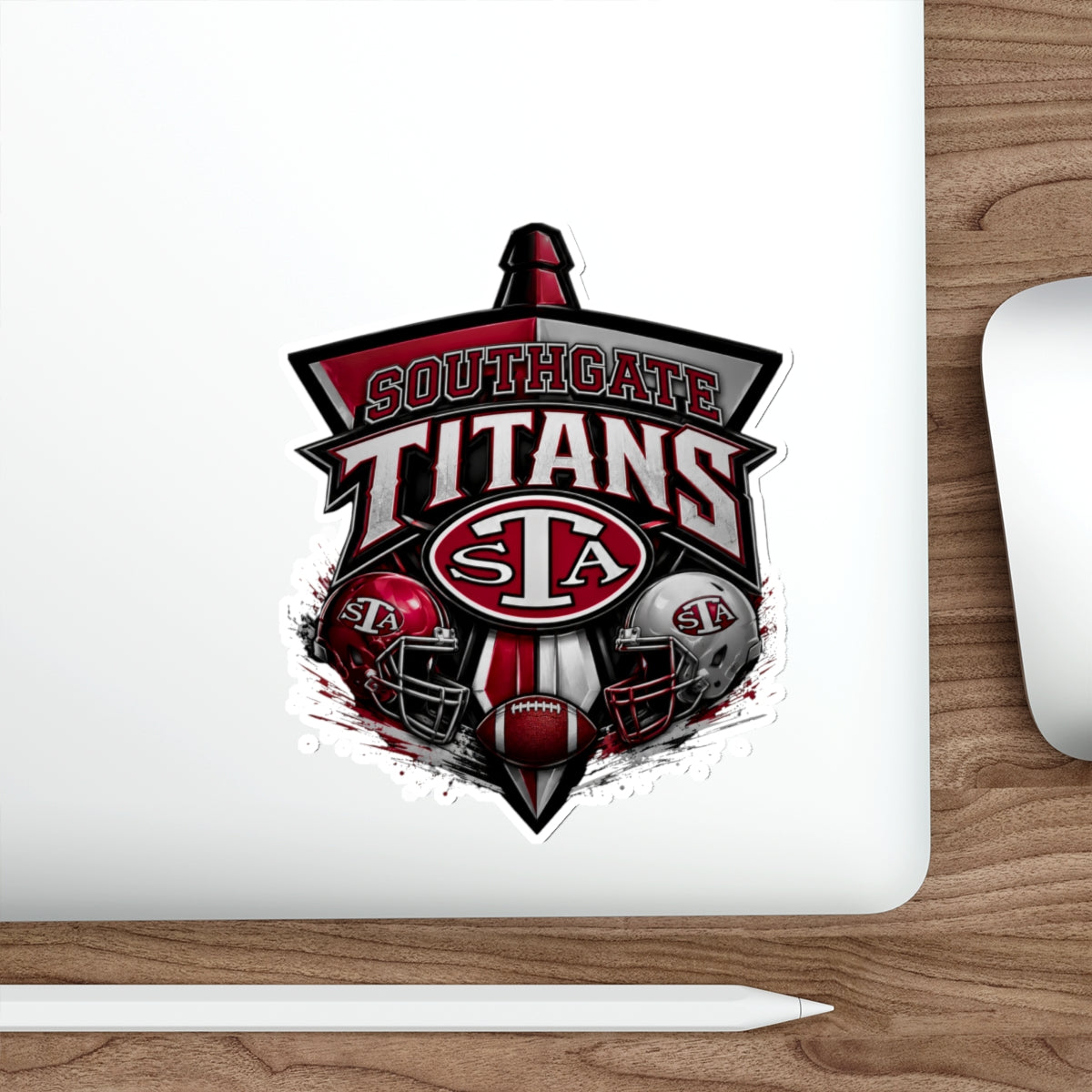 Southgate Titans Die-Cut Sticker — School Football Logo Sticker