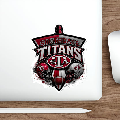 Southgate Titans Die-Cut Sticker — School Football Logo Sticker