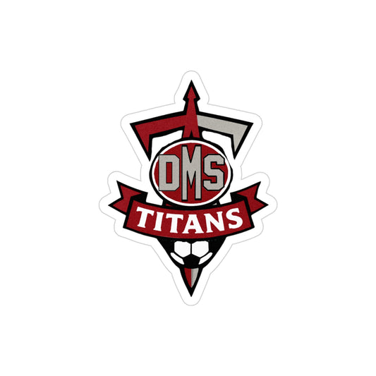 Titans Soccer Die-Cut Outdoor Sticker — Durable Transparent Vinyl