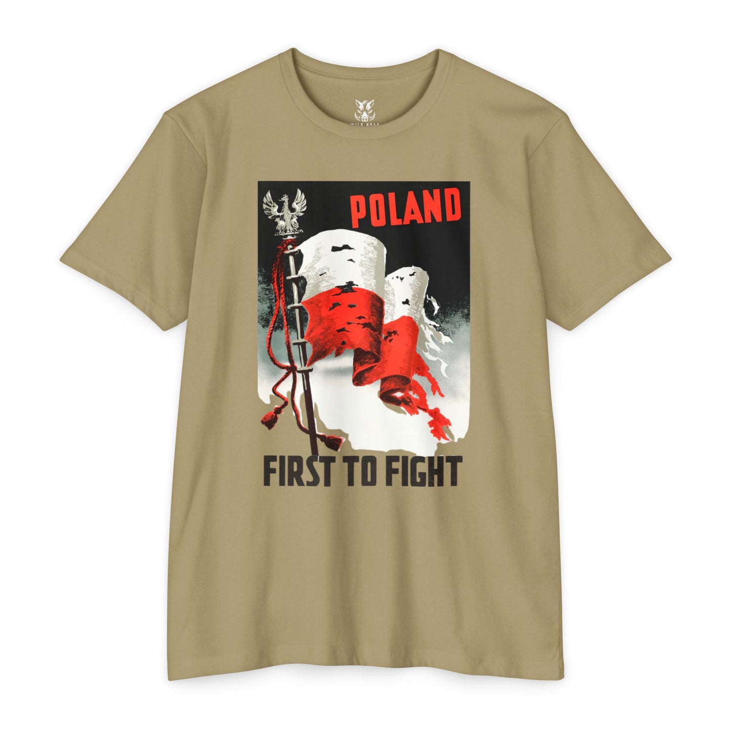 Poland "First to Fight" T-Shirt — Polish Flag Vintage Military Pride Tee