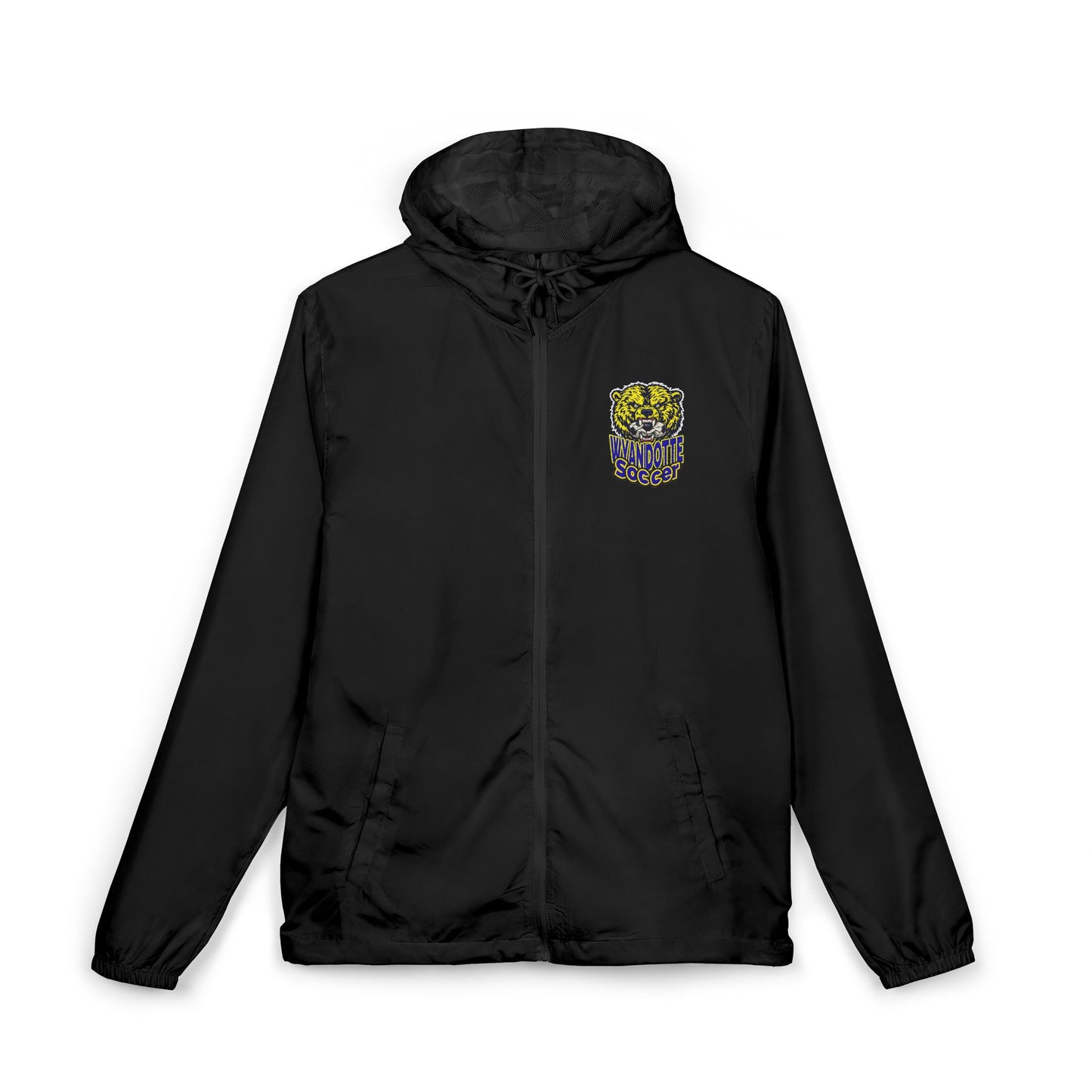 Windbreaker Jacket — Small Colorful Tiger Crest Chest Print