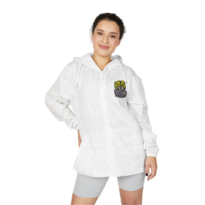Windbreaker Jacket — Small Colorful Tiger Crest Chest Print