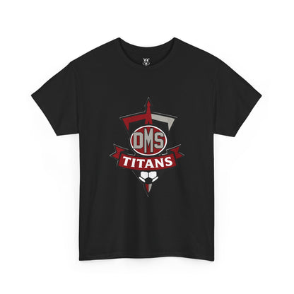 Titans Soccer Team Tee — DMS Logo Black Cotton T-Shirt