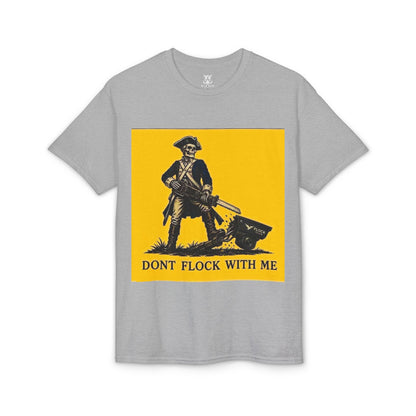 T‑Shirt — "Don't Flock With Me" Yellow Gadsden Style Graphic