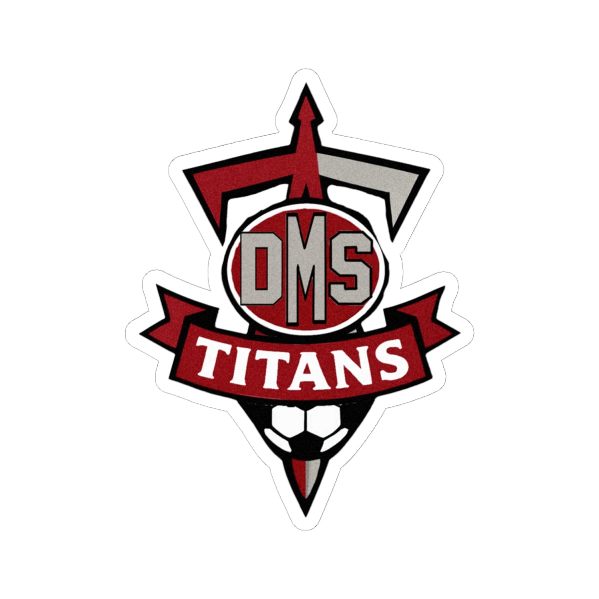 DMS Titans Soccer Logo Sticker — Kiss-Cut School Team Decal