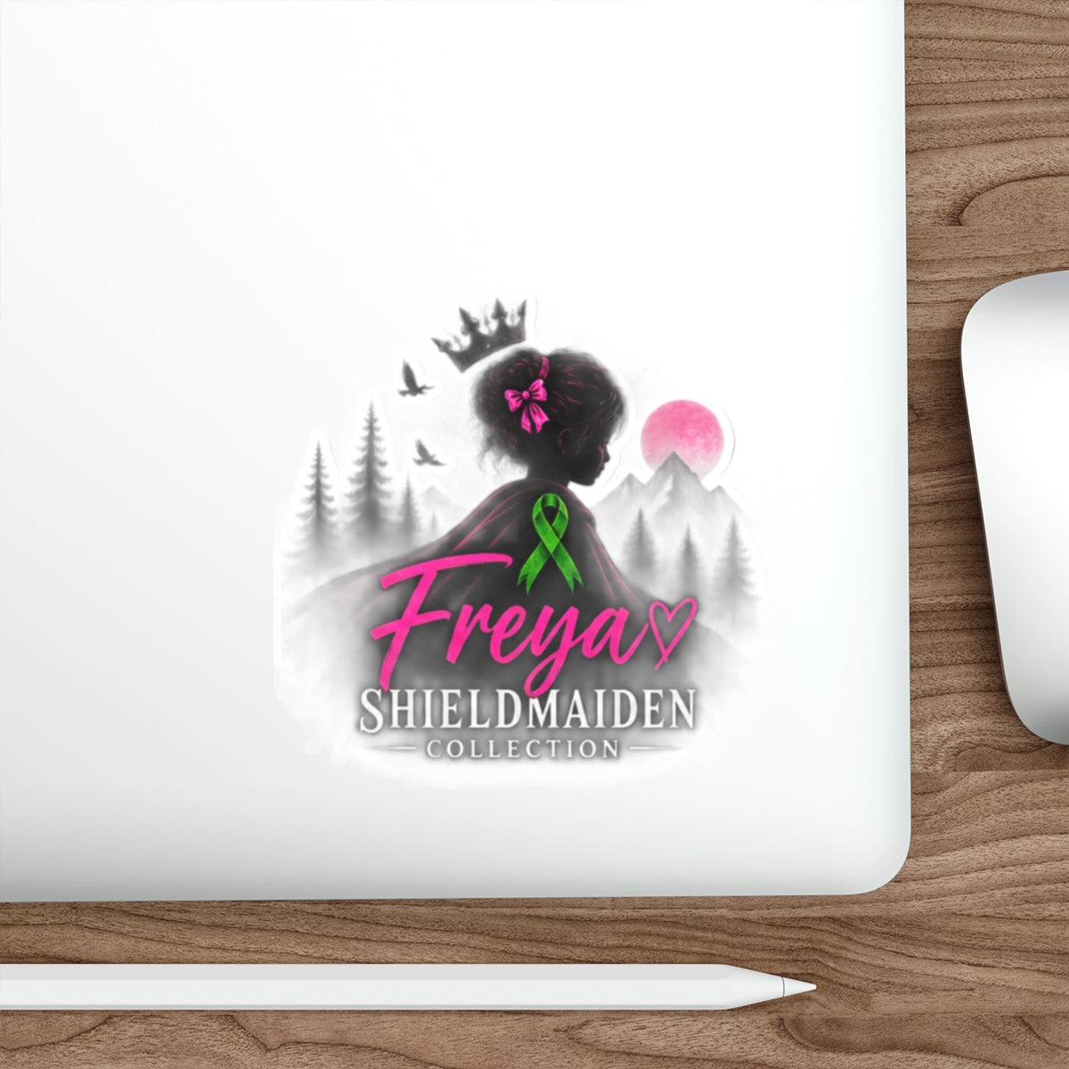 Die-Cut Awareness Sticker — "The Freya Shieldmaiden Collection" Cerebral Palsy & NICU Honor