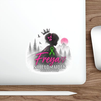Die-Cut Awareness Sticker — "The Freya Shieldmaiden Collection" Cerebral Palsy & NICU Honor