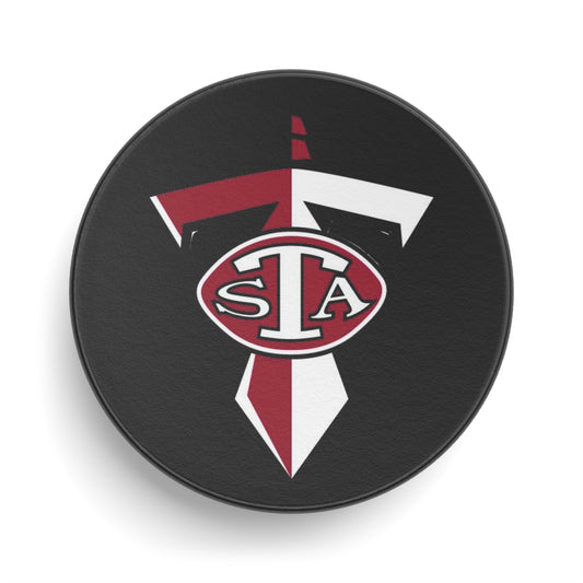 STA Titans Hockey Puck – Maroon & White Team Logo Puck